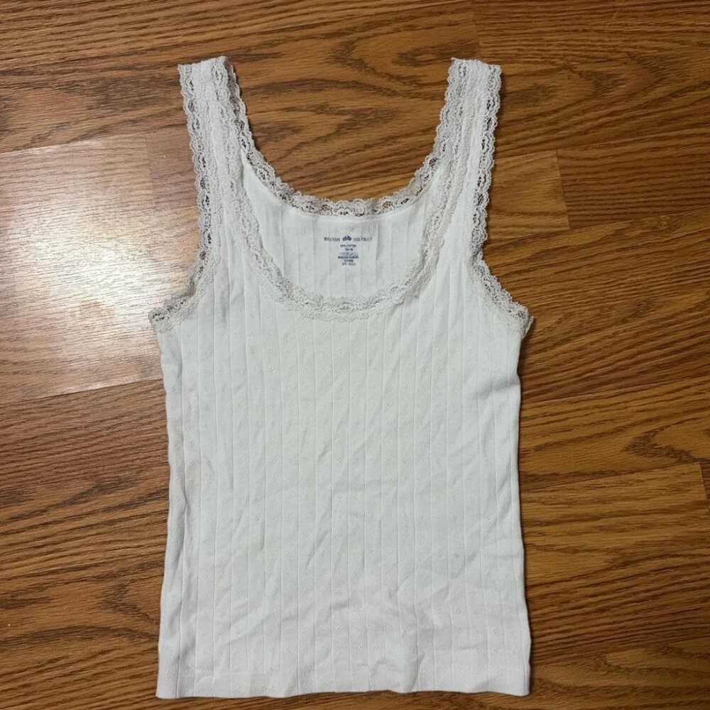 *** SOLD *** Brandy Melville white ala lace eyelet tank top
